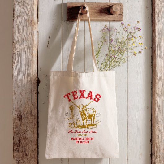 Tote Bag Texas Mariage Welcome Bag, State Love