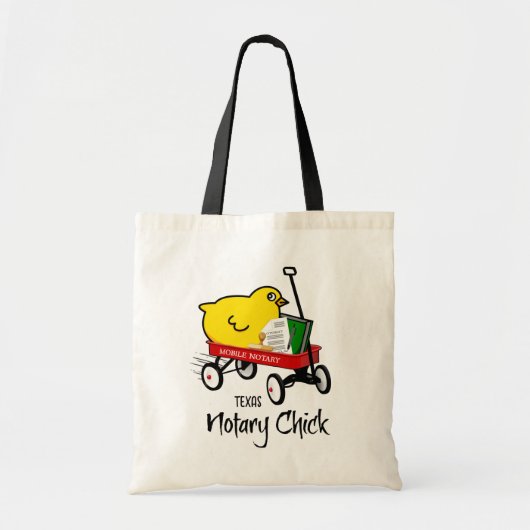 Tote Bag Texas Mobile Noir Rouge Wagon (Devant)