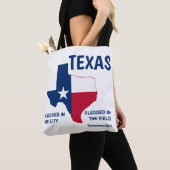 Tote Bag TEXAS Monogramme Écriture chrétienne béni (De près)