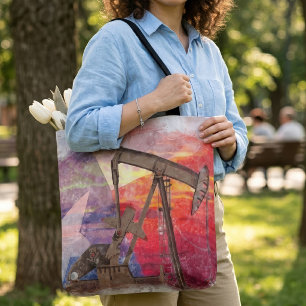 Tote Bag Texas Oil Pumpjack : patrimoine artistique de l'Ét