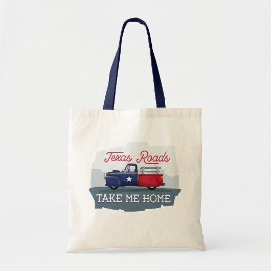 Tote Bag Texas Roads, ramenez-moi chez moi (Devant)