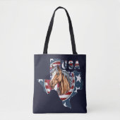 Tote Bag Texas State Outline USA Horse (Devant)