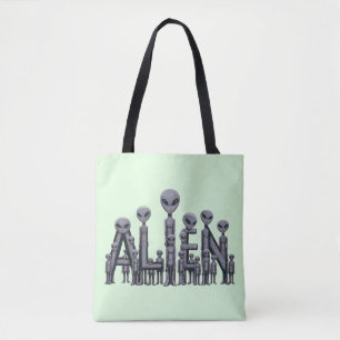 Tote Bag Texte Alien