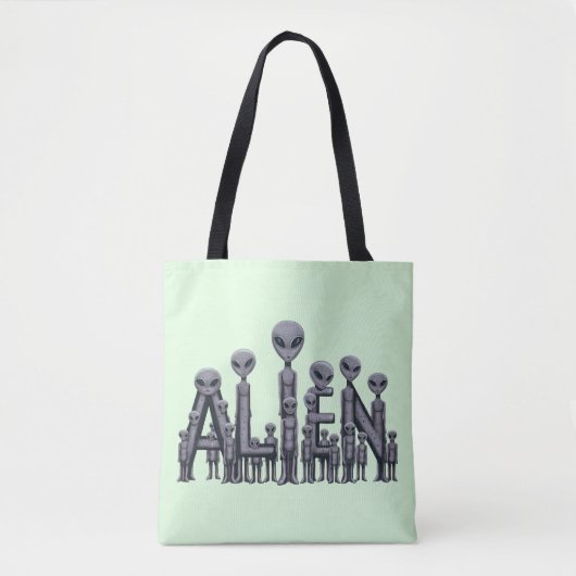 Tote Bag Texte Alien (Devant)