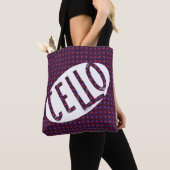 Tote Bag Texte brut ovale cello (De près)