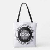 Tote Bag Texte circulaire modifiable & logo remplaçable | N (Dos)