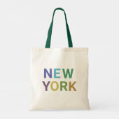 Tote Bag Texte coloré de New York (Dos)