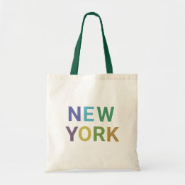 Tote Bag Texte coloré de New York