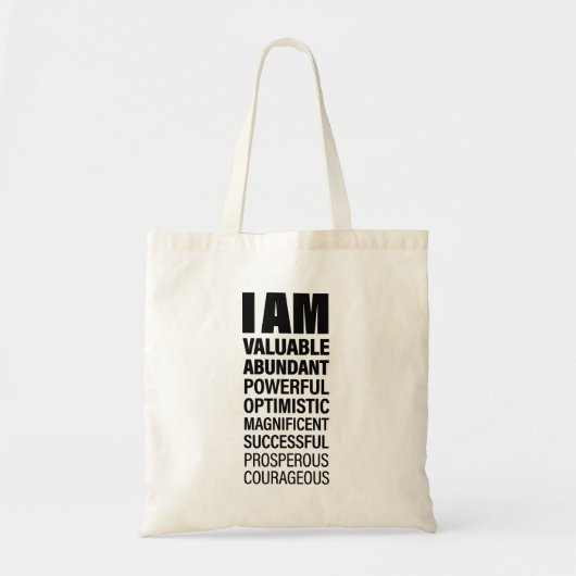 Tote Bag Texte cool Graphique Réussite Affirmation Word Tex (Devant)