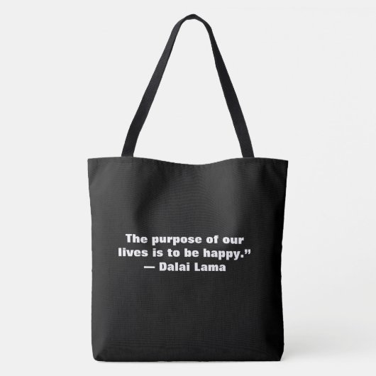 Tote Bag Texte de citations noir et petit (Dos)