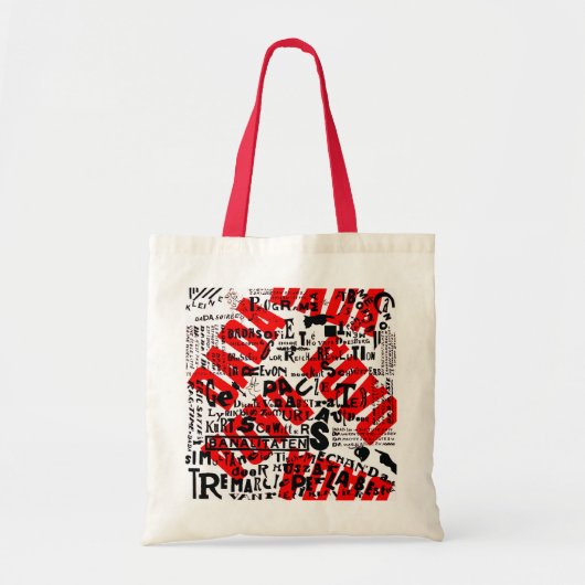 TOTE BAG TEXTE DE LA POSTE ART DADA CRÉATIVE (Devant)