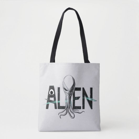 Tote Bag Texte de l'Alien d'espace (Devant)