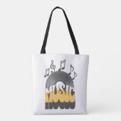 Tote Bag Texte de musique avec enregistrement vinyle (Dos)