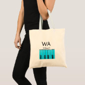 Tote Bag Texte de nom de lettre initiale de monogramme pian (Devant (produit))