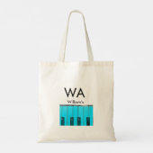 Tote Bag Texte de nom de lettre initiale de monogramme pian (Dos)