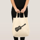 Tote Bag Texte des notes de musique de guitare (Devant (produit))