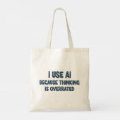 Tote Bag Texte d'IA (Dos)