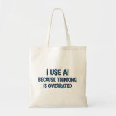 Tote Bag Texte d'IA (Devant)