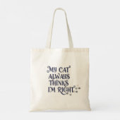 Tote Bag Texte drôle sur les chats (Dos)