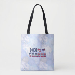 Tote Bag Texte en couleurs du drapeau américain et de la gl
