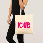 Tote Bag texte graphique rose étincelant (Devant (produit))