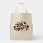 Tote Bag Texte mignon sur le citrouille pour Thanksgiving (Dos)