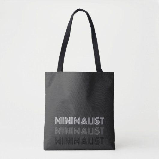 Tote Bag texte moderne simple minimum monochrome (Devant)