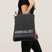 Tote Bag texte moderne simple minimum monochrome (De près)