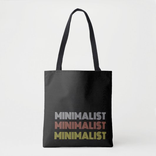 Tote Bag texte moderne simple minimum monochrome (Devant)