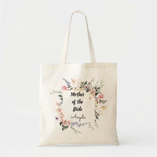 Tote Bag Texte modifiable pour la mère de la mariée (Devant)
