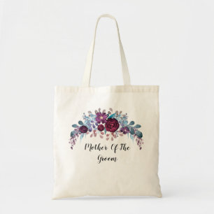 Tote Bag Texte monographique personnalisé aquarelle flore d