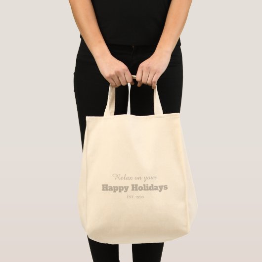 Tote Bag Texte personnalisable script design moderne tendan (Devant (produit))