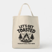 Tote Bag Texte personnalisé Camping (Dos)