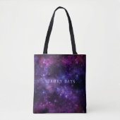 Tote Bag Texte Personnalisé Galaxie Nebula Espace Thème Fou (Devant)