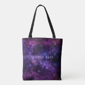 Tote Bag Texte Personnalisé Galaxie Nebula Espace Thème Fou (Dos)