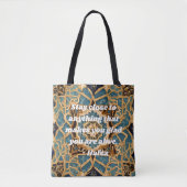 Tote Bag Texte personnalisé Khatam Marquetry Cadeaux d'art (Devant)