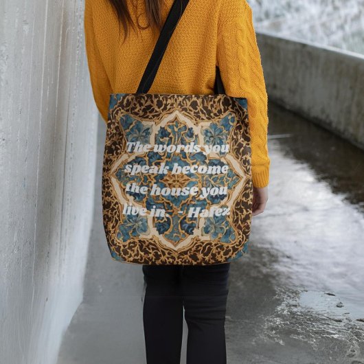 Tote Bag Texte personnalisé Khatam Marquetry Perse Cadeaux