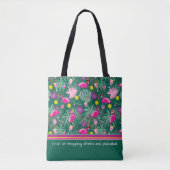 Tote Bag Texte personnalisé 🤩 soirée tropicale avec pickle (Devant)