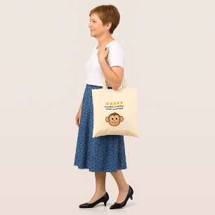 Tote Bag Texte personnalisé visage de singe pour collègue