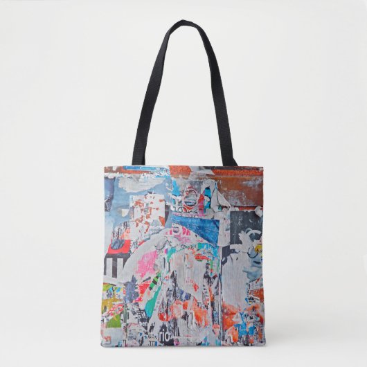 Tote Bag Texte publicitaire écaillée, arrière - plan, poste (Devant)