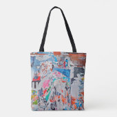 Tote Bag Texte publicitaire écaillée, arrière - plan, poste (Dos)