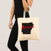 Tote Bag Texte rouge Arkansack (Devant (produit))