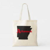 Tote Bag Texte rouge Arkansack (Dos)