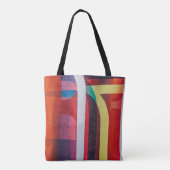 Tote Bag textile blanc et rouge (Dos)