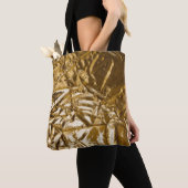 TOTE BAG TEXTILE ÉCRASÉ D'OR (De près)