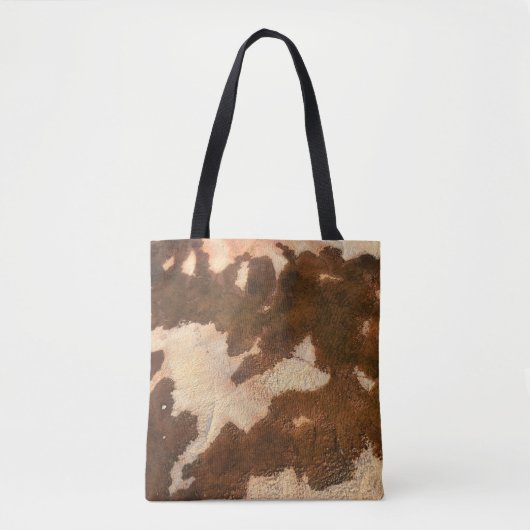 Tote Bag textile floral Brown et blanc (Devant)
