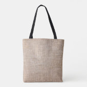 Tote Bag Textile jute texture tissu brun (Dos)