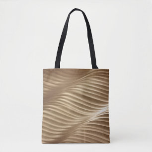 Tote Bag textile rayé Brown et blanc