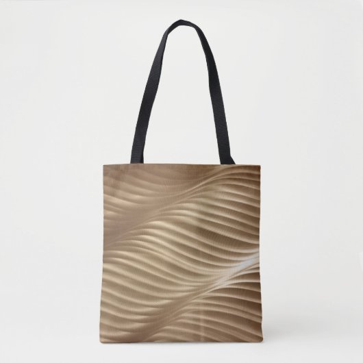 Tote Bag textile rayé Brown et blanc (Devant)