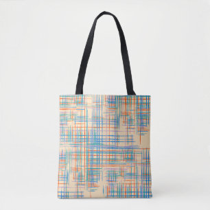 Tote Bag Texture Abstraite avec bandes de croisement. Pat m